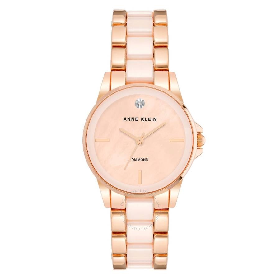 Anne Klein Quartz Mother of Pearl Dial Ladies Watch 4118BHRG - The Watches Men & Co