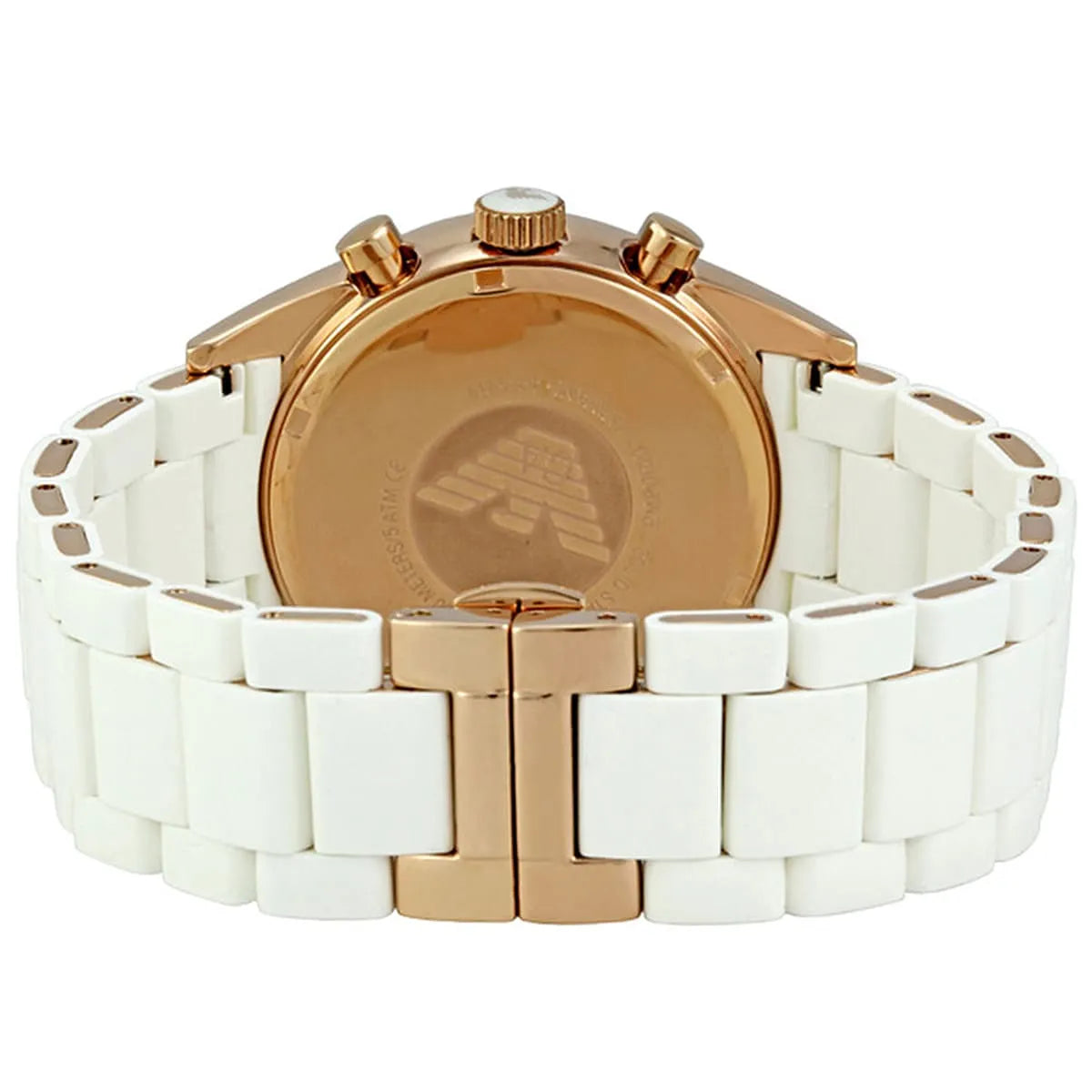 Emporio Armani Sport Chronograph White Silicone-wrapped Stainless Men's Watch AR5919