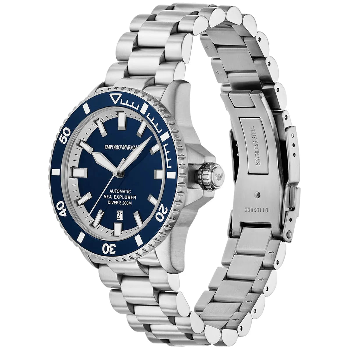 Emporio Armani Sea Explorer Automatic Stainless Steel Watch AR60087