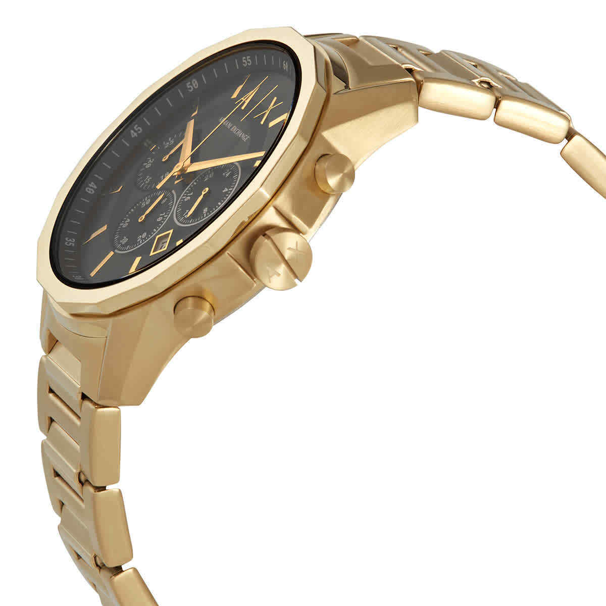 Armani Exchange All Gold Chronograph Grey Dial Men's Watch - AX1721
