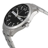 Armani Exchange Reloj de hombre de acero inoxidable con esfera negra AX2103