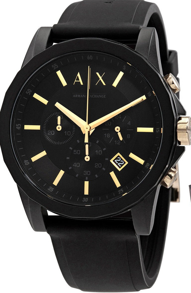 Armani Exchange Outer Banks Chronograph All Black Dial Watch - AX7105