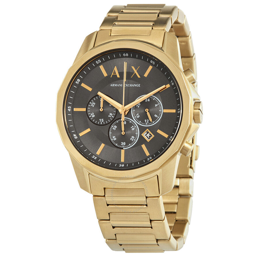 Armani Exchange All Gold Chronograph Grey Dial Men's Watch - AX1721