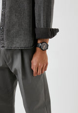 ساعة أرماني إكستشينج كلاسيك كرونوغراف كوارتز للرجال بمينا أسود - AX2429