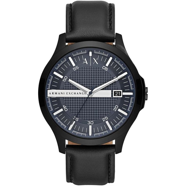 Armani Exchange Hampton AX2411 watch with black case and blue dial
