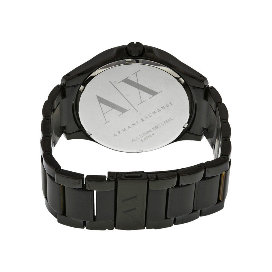 Armani Exchange Hampton AX2104 - Reloj para hombre, esfera negra, chapado en iones, color negro