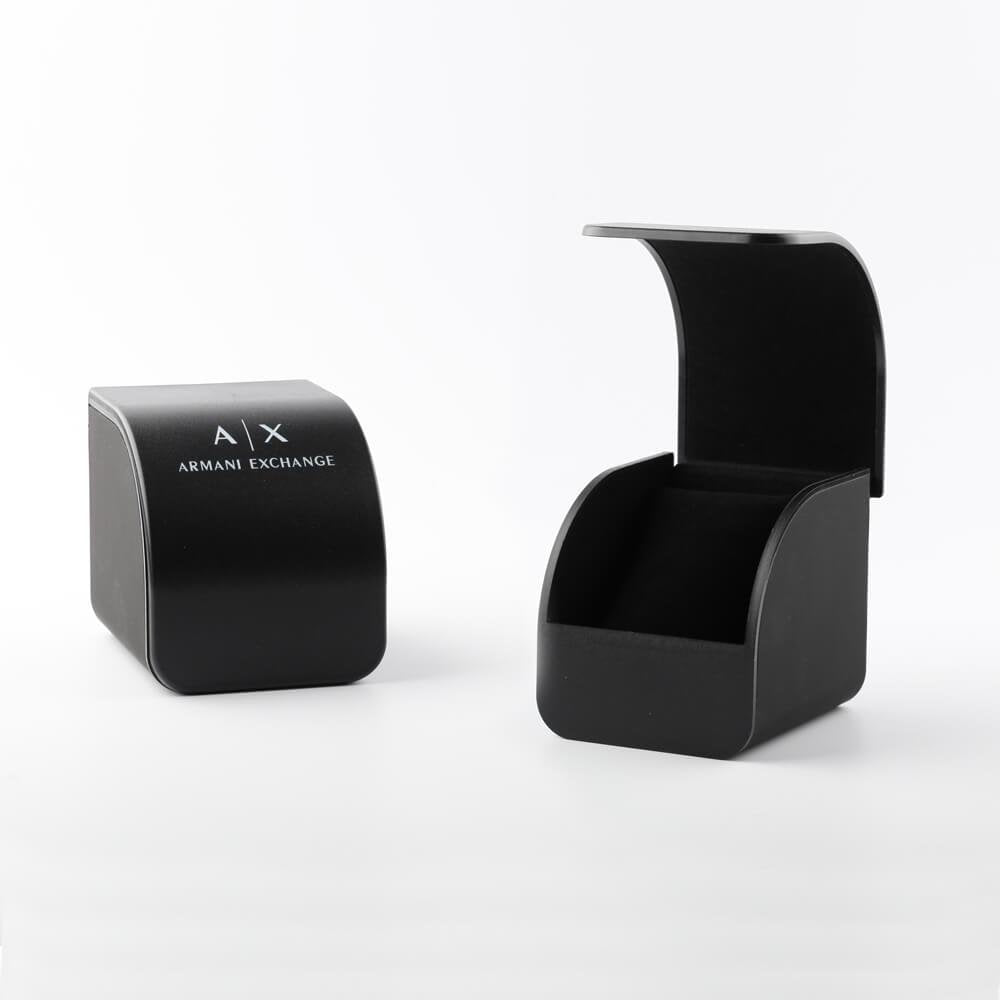 Armani Exchange Navy Dial Brown Leather Date Men's Watch - AX2133