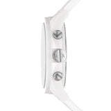 ساعة أرماني إكستشينج أوتر بانكس كرونوغراف المصنوعة من السيليكون الأبيض - AX1340