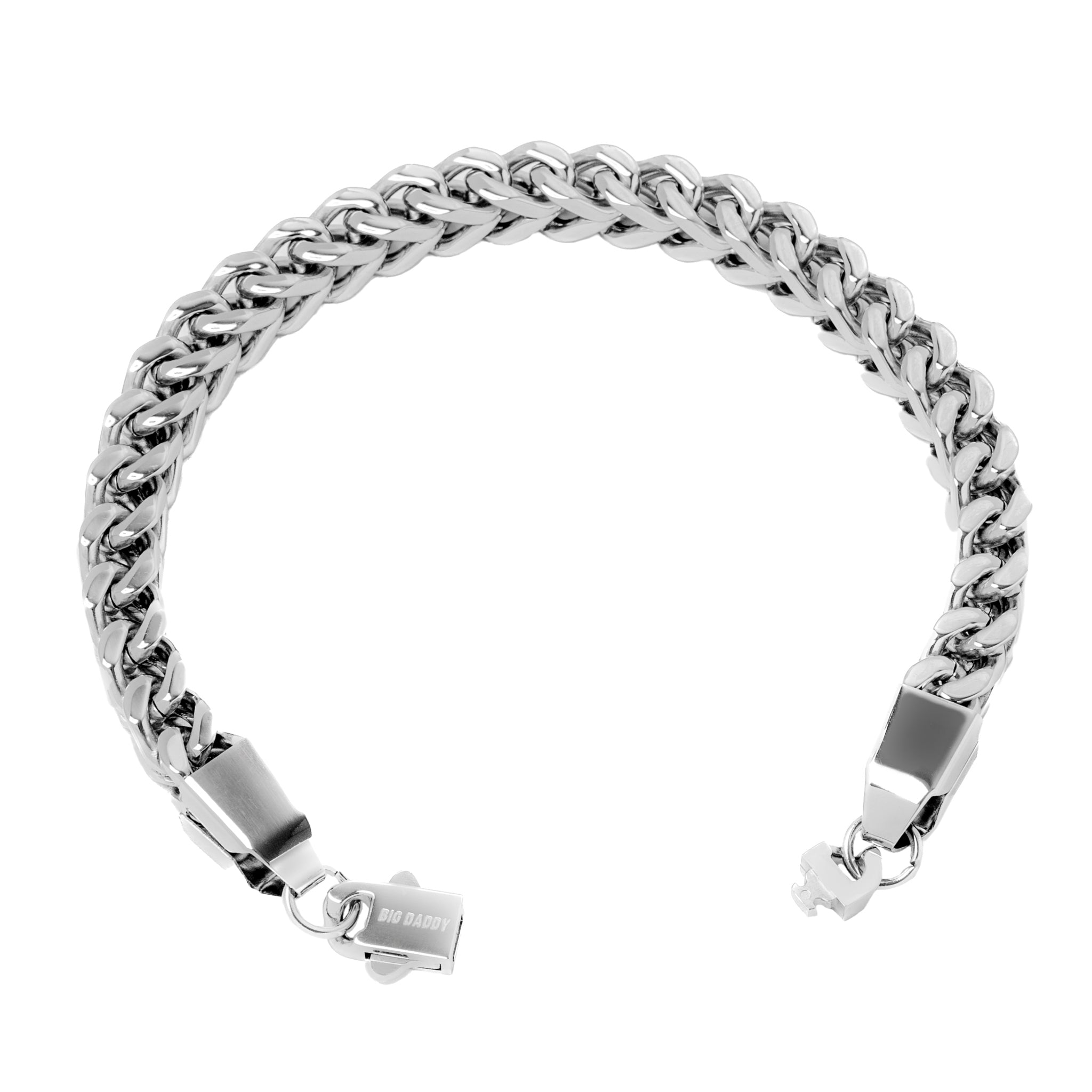 Big Daddy 8MM Silver Cuban Bracelet - Bracelet