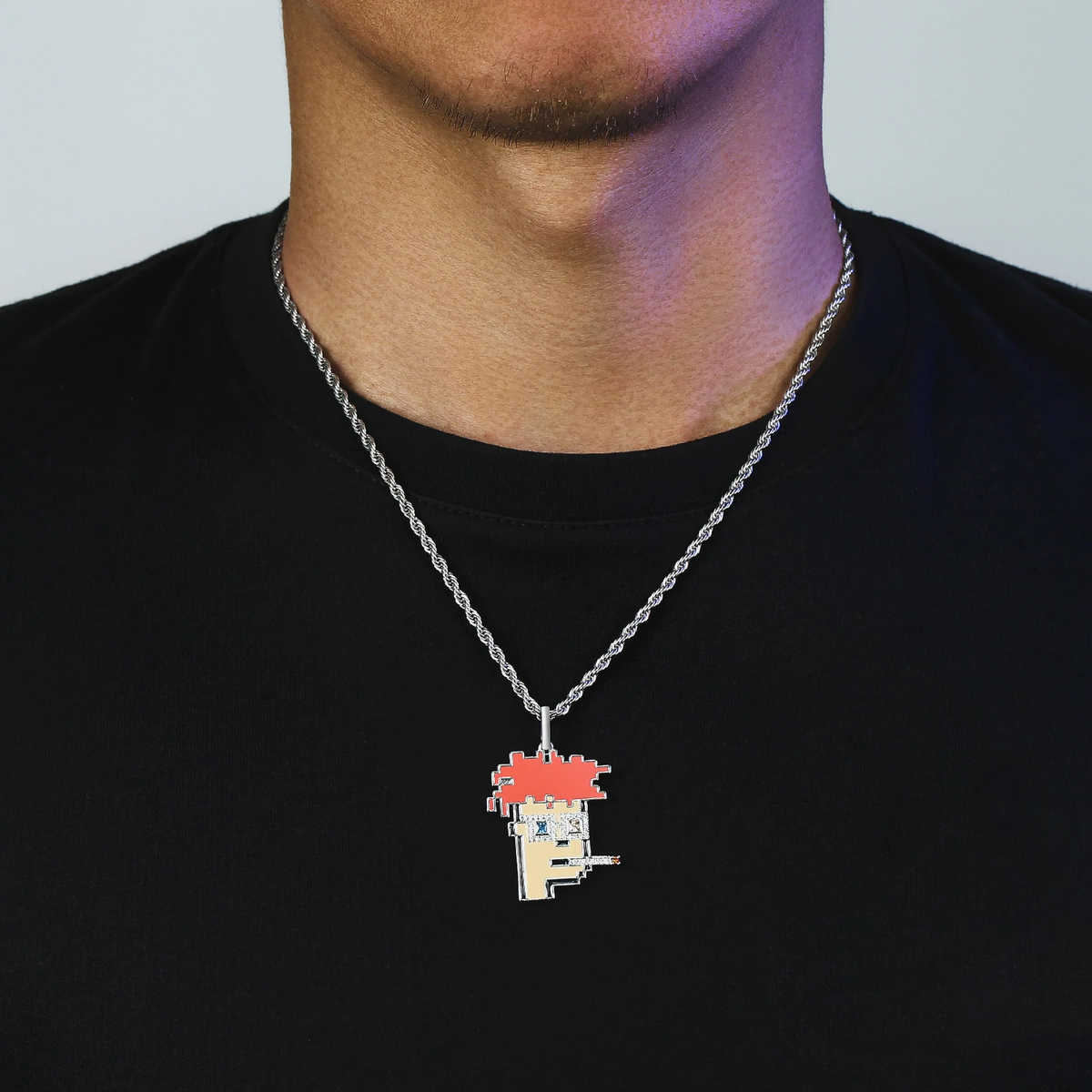 Big Daddy Iced Out Cryptopunk NFT Pendant #5 - Limited edition