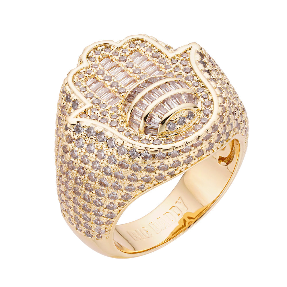 خاتم بيج دادي "يد همسة" مرصع بالألماس