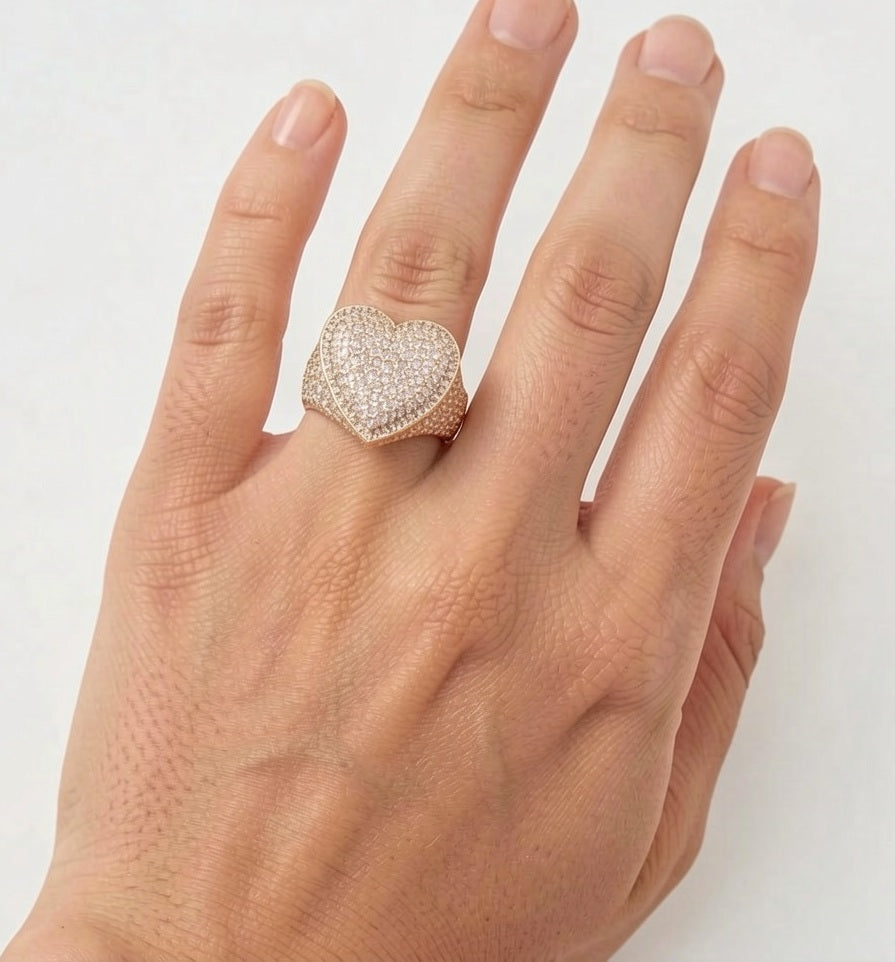 Big Daddy "Heart" Iced Out Ring