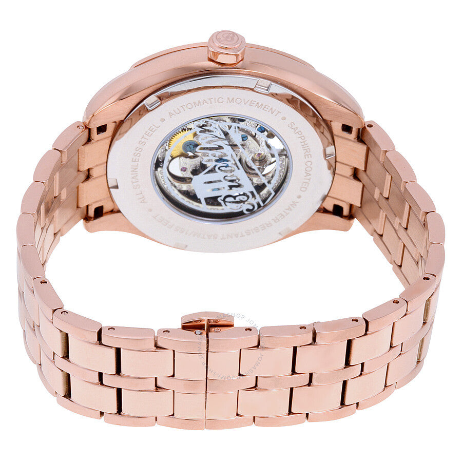 Brooklyn Dunham Skeleton Reloj automático para hombre con esfera negra 202-M3262