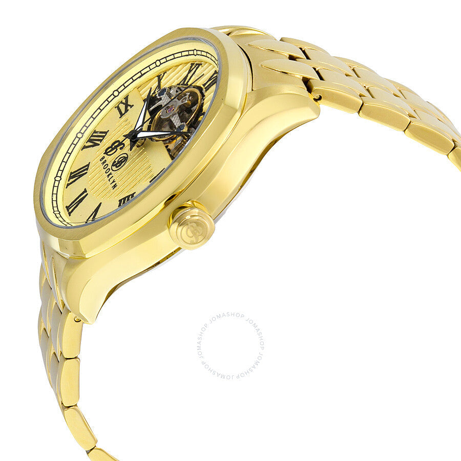 Brooklyn Dunham Skeleton Reloj automático para hombre con esfera de marfil 202-M2372