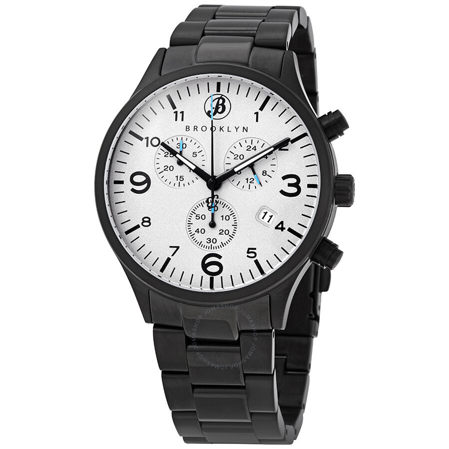 Brooklyn Watch Co. Bedford Brownstone II Reloj de cuarzo con esfera gris para hombre 308-GRY-1