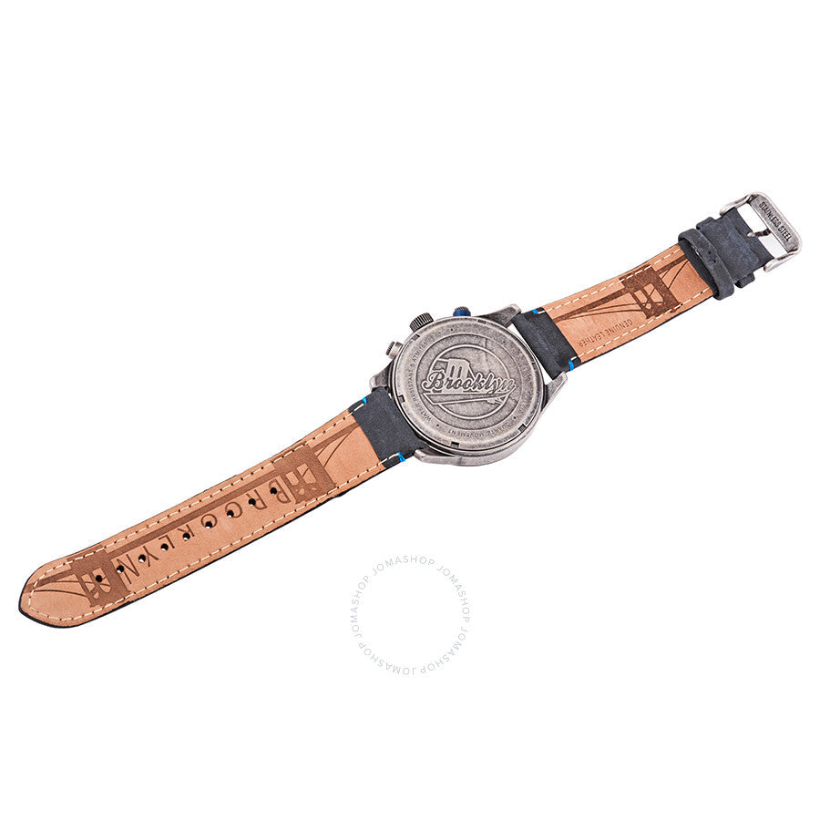 Brooklyn Watch Co. Stuyvesant Reloj de cuarzo con esfera azul para hombre BW-8128-SQ-03