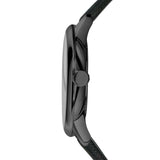 ساعة رجالية من بربري بحزام جلدي منقوش بنقشة مربعات BU10010