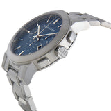 Burberry BU9363 - Reloj cronógrafo para hombre, esfera azul, acero inoxidable