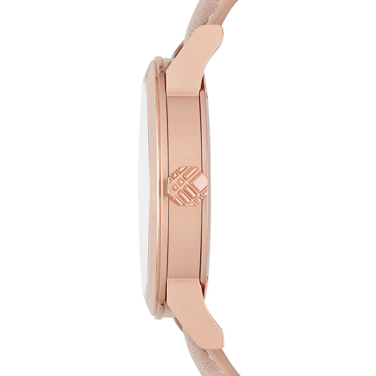 Burberry The City Diamond Style Indexes Rose Dial Pink Leather Strap Women's Watch Watch BU9131