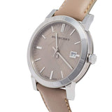 Reloj Burberry para hombre con correa de piel marrón a cuadros grandes BU9010