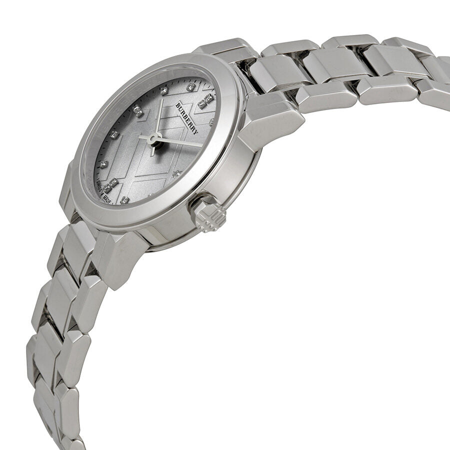 Burberry New Classic Silver Dial Acero inoxidable Ladies Watch BU9230