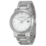 Reloj unisex de acero inoxidable con esfera plateada Burberry BU9000