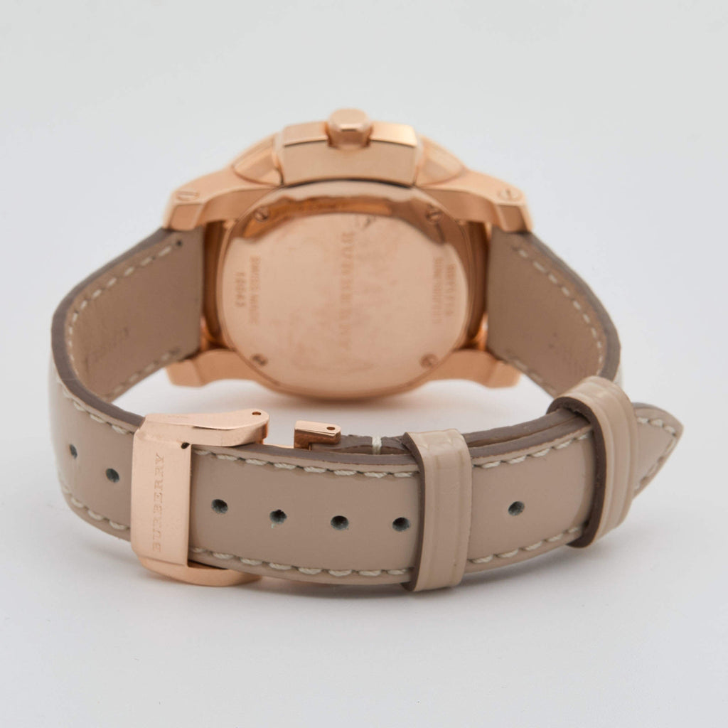 Burberry The Britain Rose Gold Storm Grey Dial Leather BBY1718