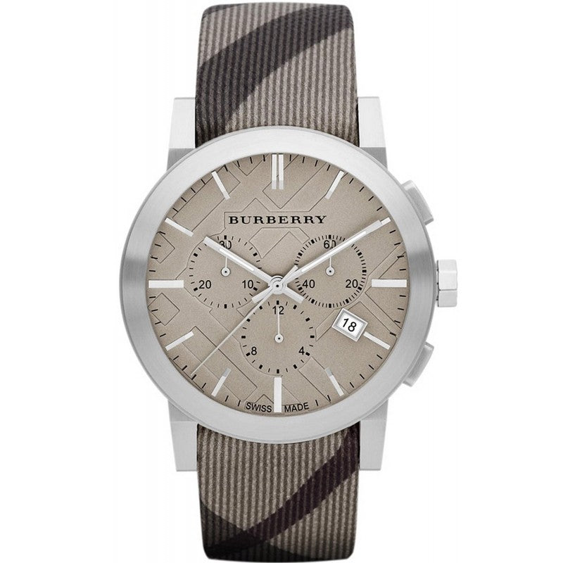Burberry The City Reloj para hombre con correa de cuero marrón BU9358