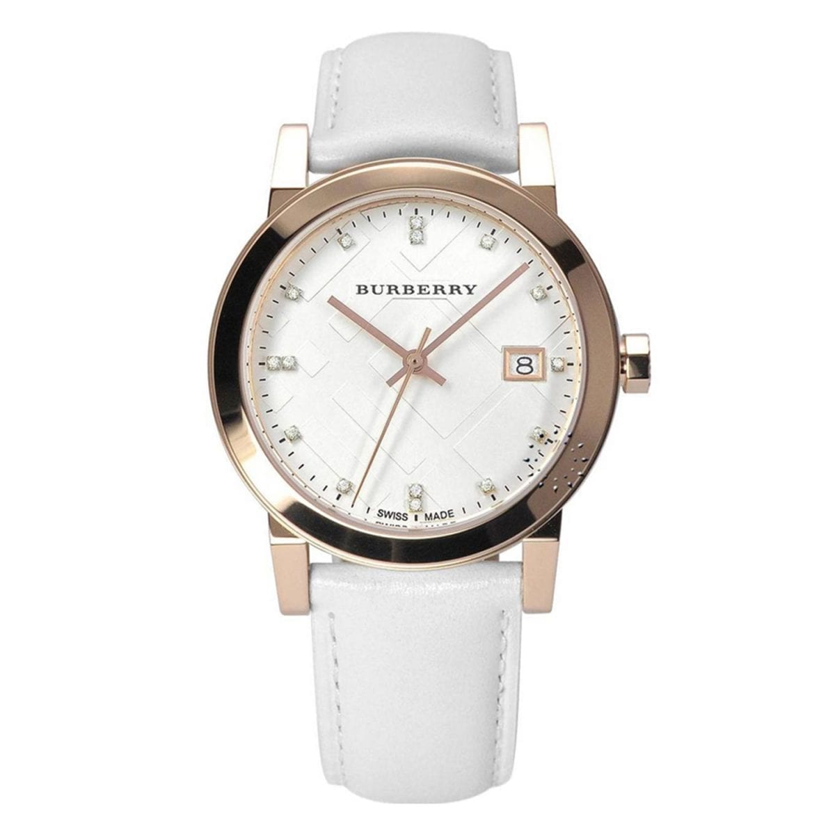 Burberry The City Reloj Mujer Cuero Blanco BU9130