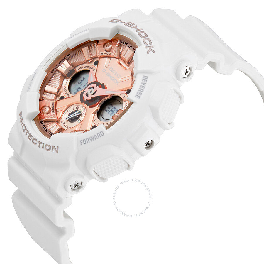 Casio G-Shock S Series Rose Gold Dial Ladies Sports Watch GMAS120MF-7A2
