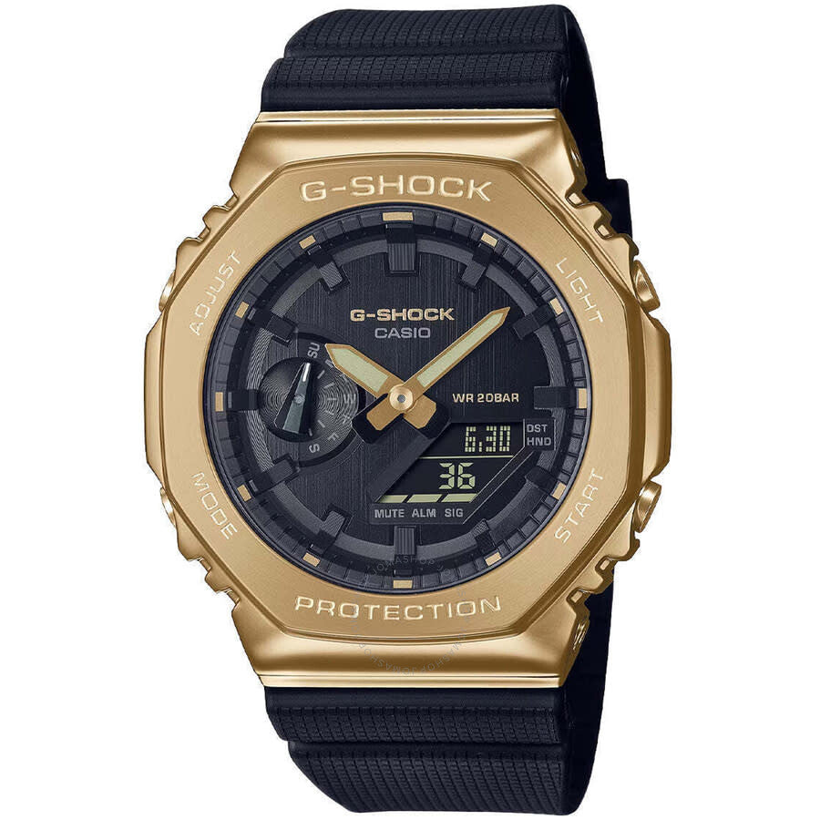 Casio G-Shock Alarm World Time Quartz Analog-Digital Black Dial Men's Watch GM2100G-1A9 - Watches of America