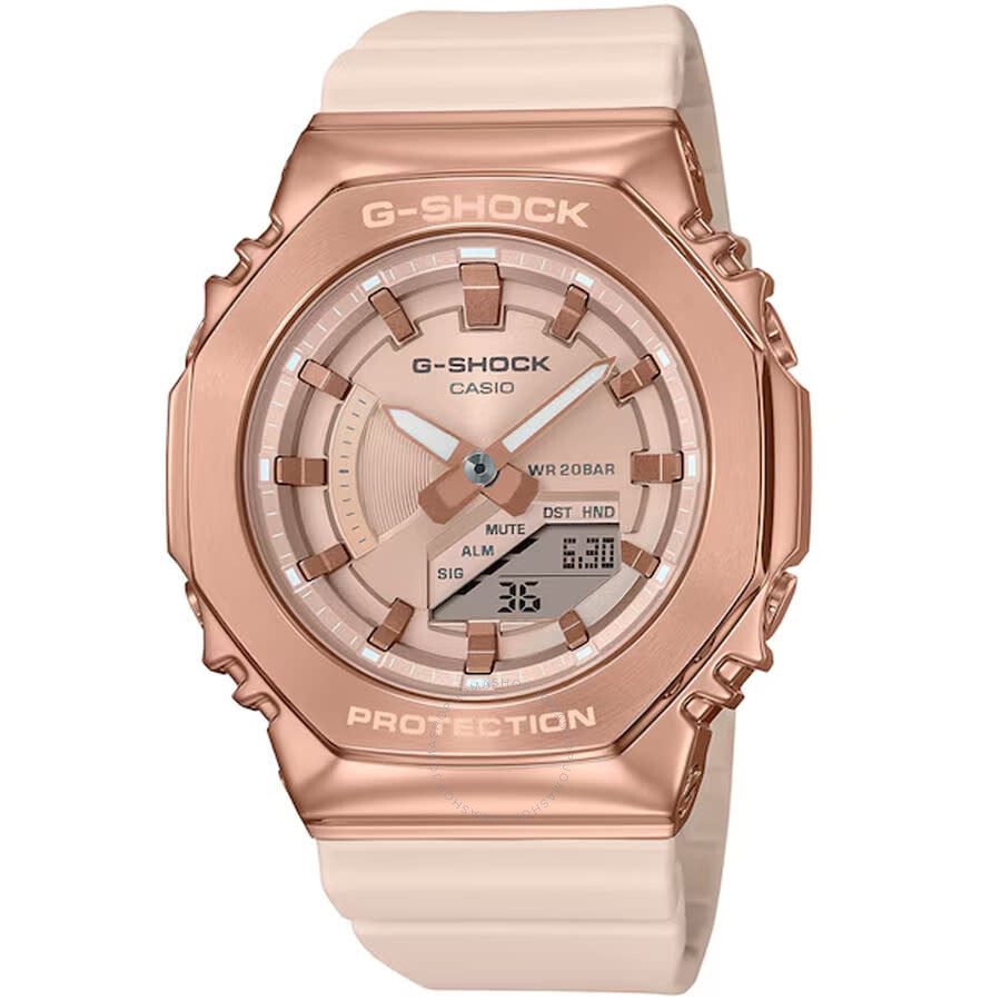 Casio G-SHOCK World Time Quartz Analog-Digital Pink Dial Ladies Watch GM-S2100PG-4ADR - Watches of America