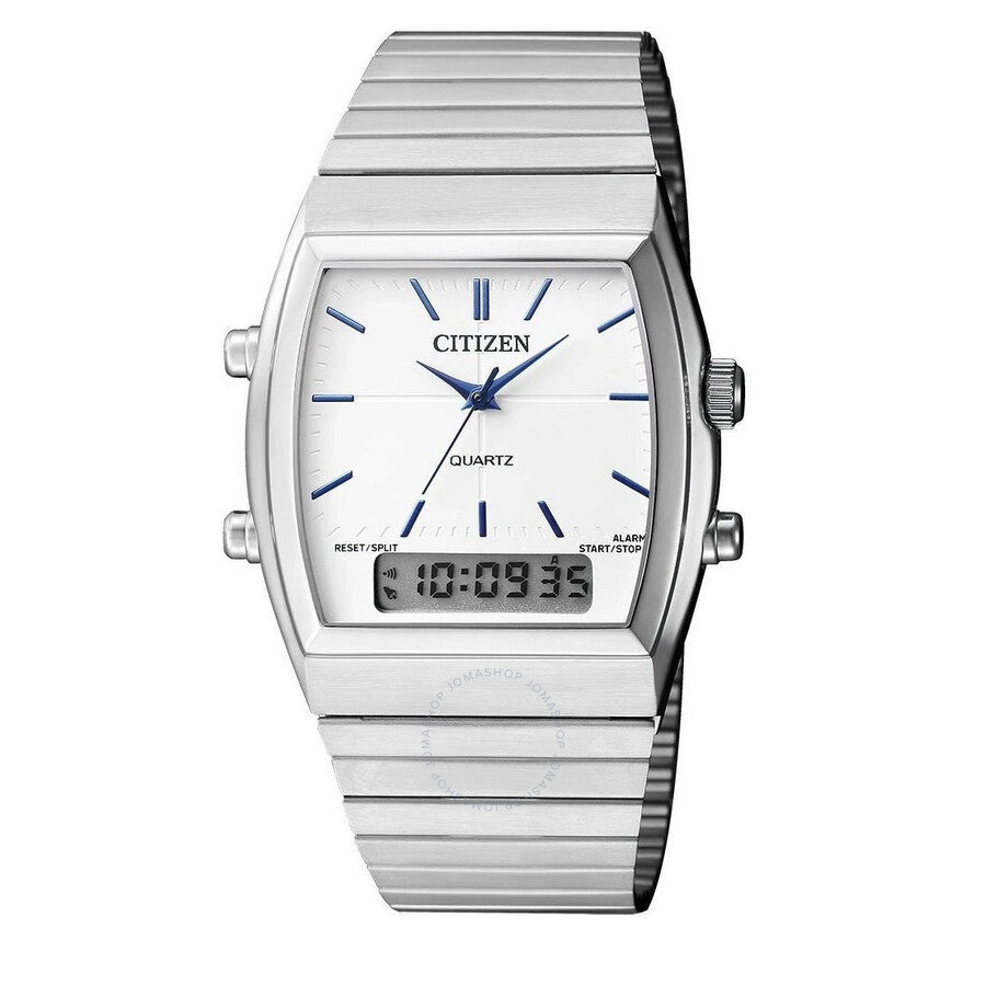 Citizen Alarm Chronograph Quartz Analog-Digital White Dial Men's Watch JM0540-51A - The Watches Men & Co