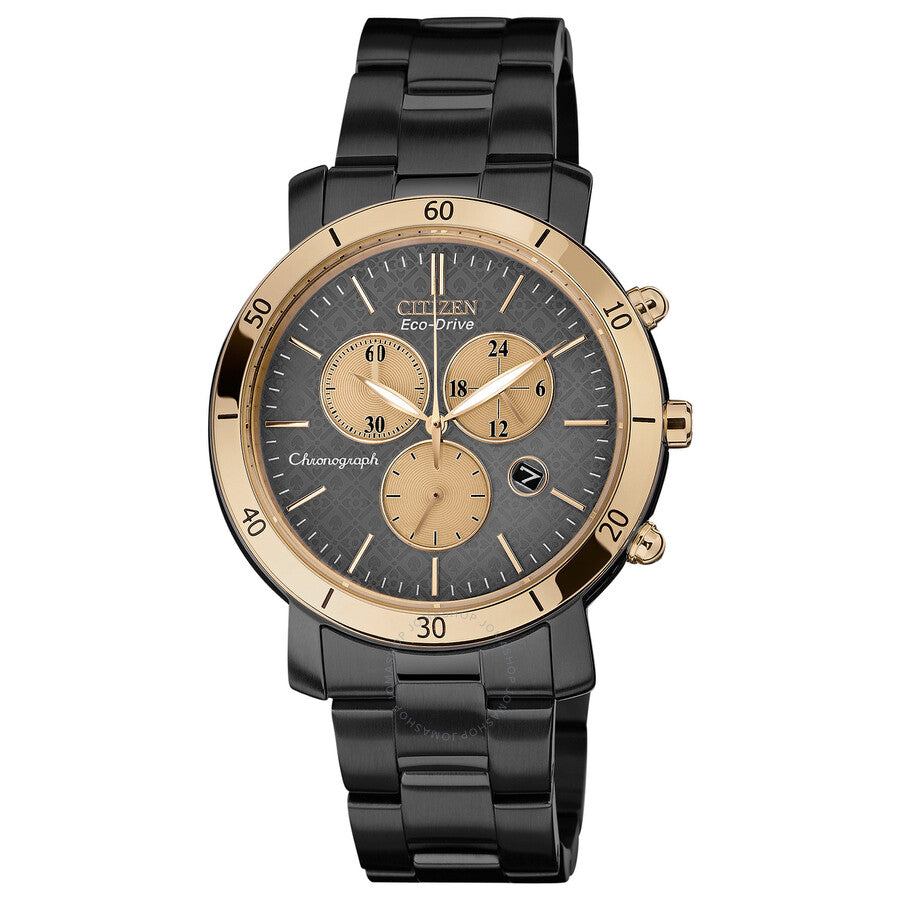 Citizen AML Eco-Drive Black Stainless Steel Bracelet Ladies Watch FB1348-50E