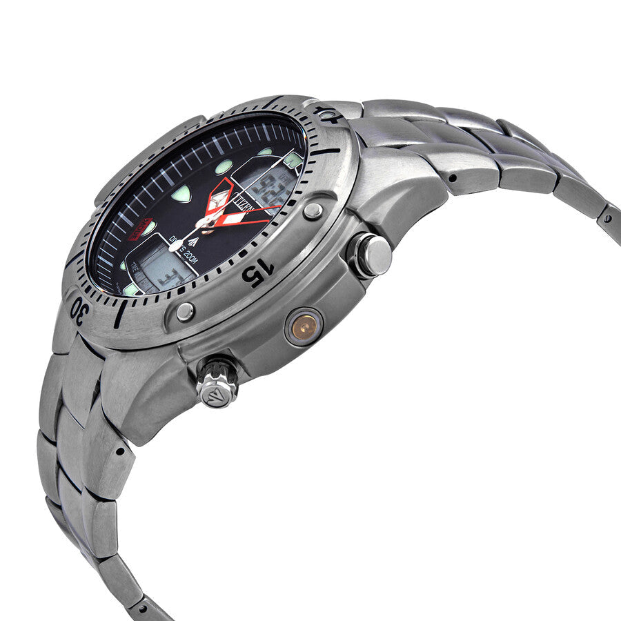 Citizen Aqualand Diver Depth Meter Promaster Black Dial Men's Watch JP1060-52E