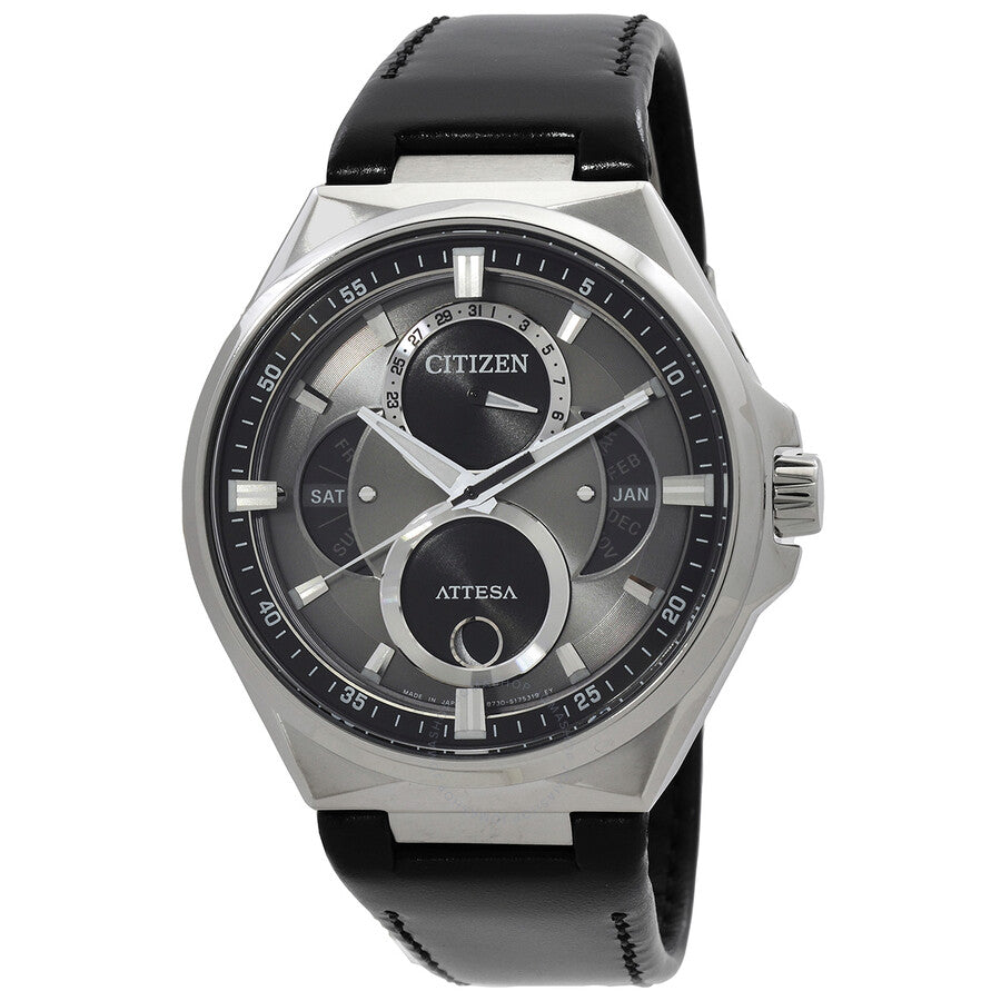 Citizen Attesa Moon Phase Grey Dial Men's Watch BU0060-09H - The Watches Men & Co