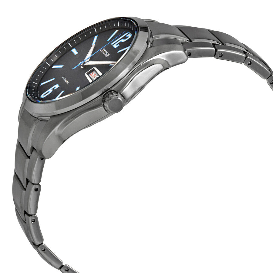 Citizen Automatic Day-Date Black Dial Stainless Steel Men's Watch NH7490-55E