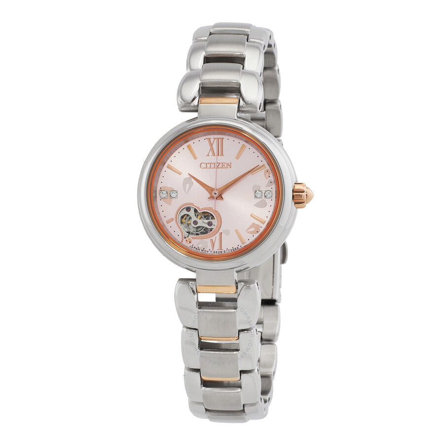 Citizen Automatic Pink Dial Ladies Watch PR1024-84X - The Watches Men & Co