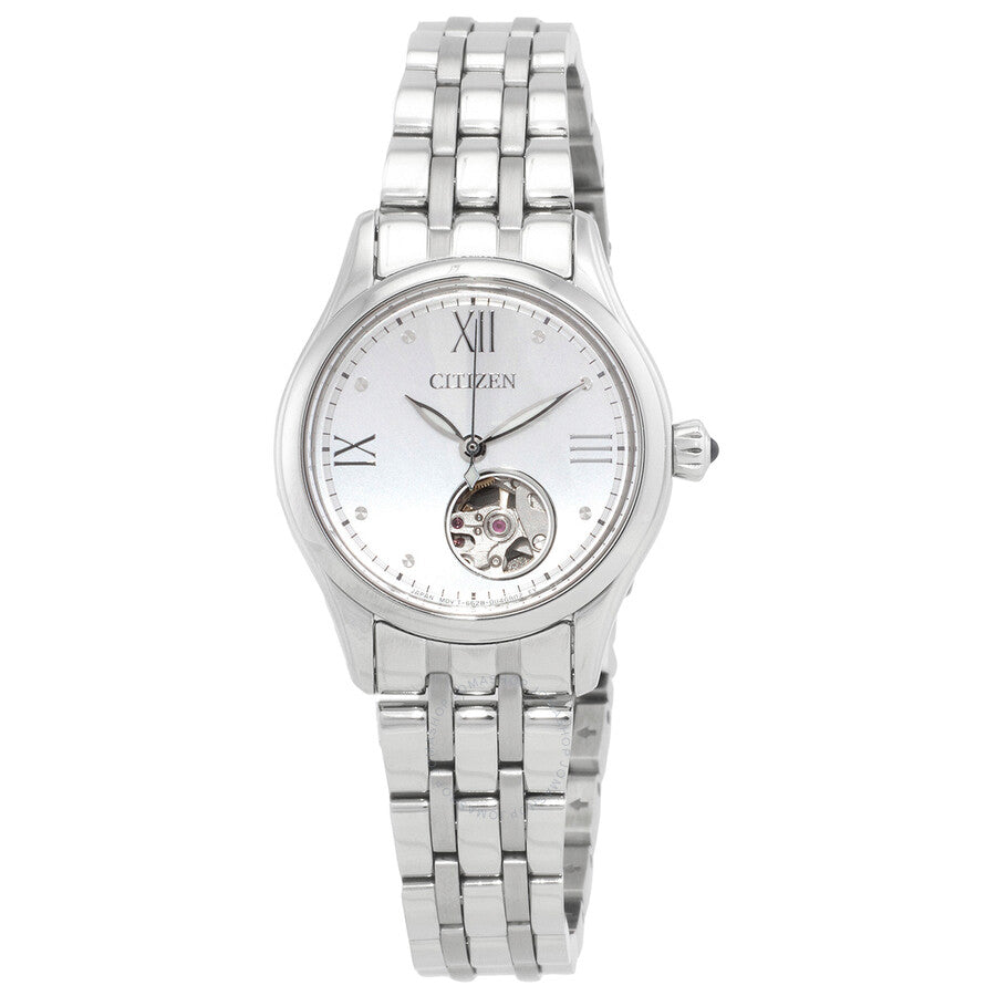 Citizen Automatic Silver Dial Ladies Watch PR1040-88A - The Watches Men & Co