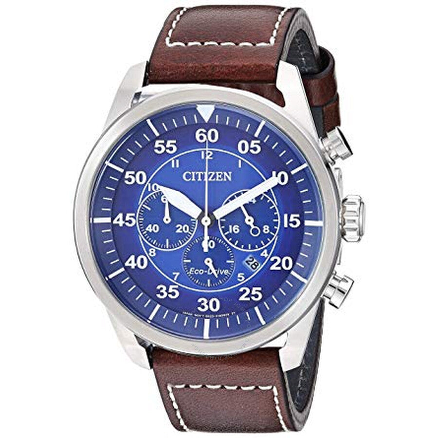 Citizen Avion Chronograph Eco-Drive Blue Dial Men's Watch CA4210-41M - The Watches Men & Co