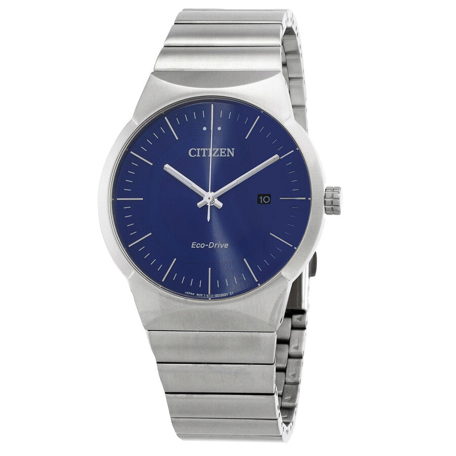 Citizen Axiom Eco-Drive Blue Dial Unisex Watch BM7580-51L - The Watches Men & Co