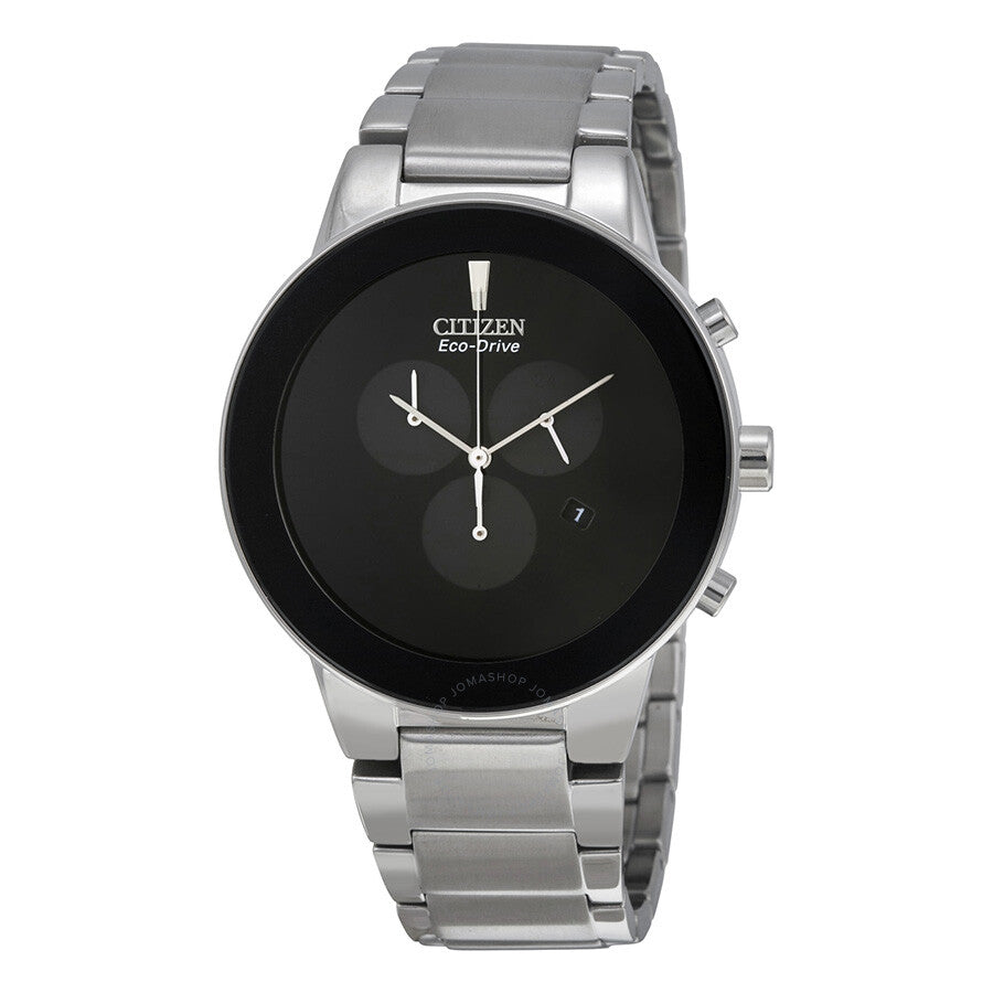 Citizen Axiom Eco-Drive Chronograph Black Dial Men's Watch AT2240-51E