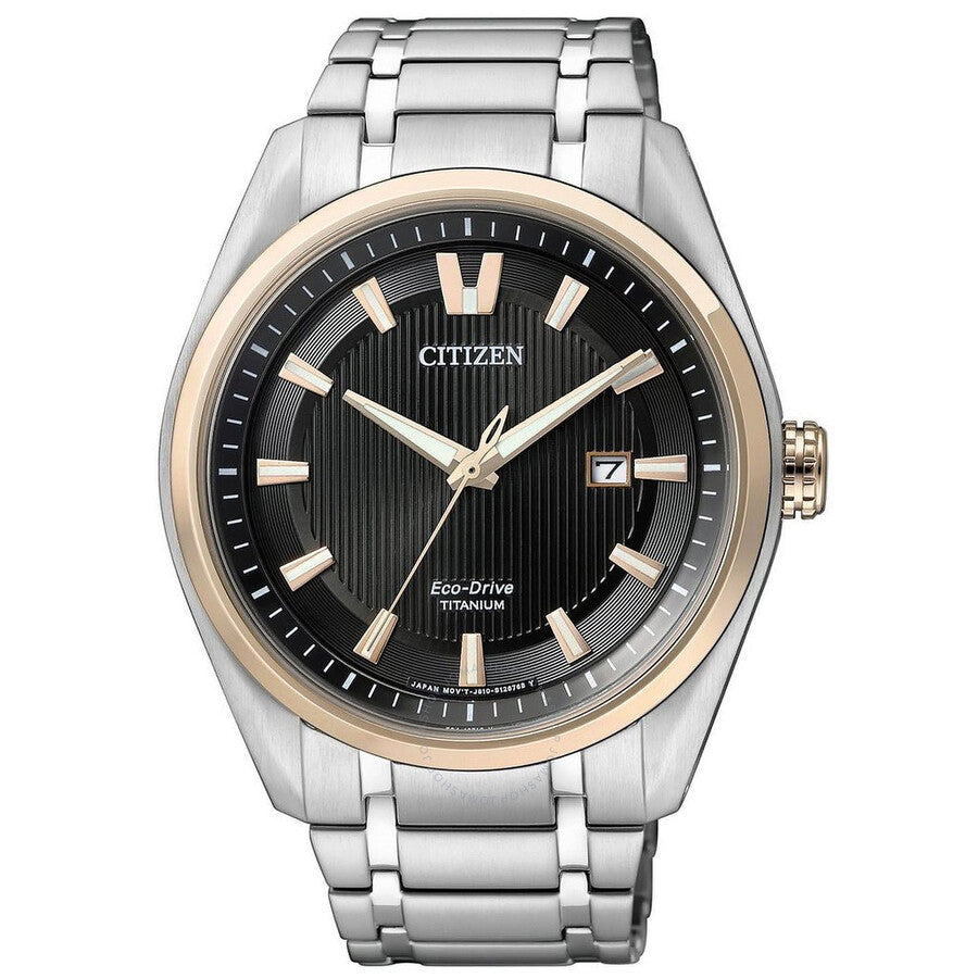 Citizen Black Dial Titanium Men's Watch AW1244-56E - The Watches Men & Co