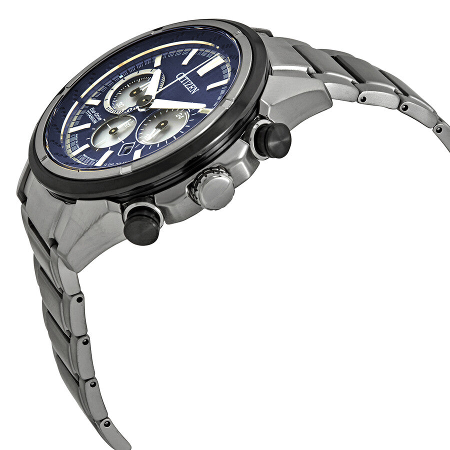 Citizen Blue Dial Eco-Drive Super Titanium Chronograph Watch CA4241-55L