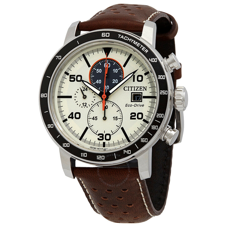 Reloj Citizen Brycen Cronógrafo Marrón Claro Dial Hombre CA0649-06X