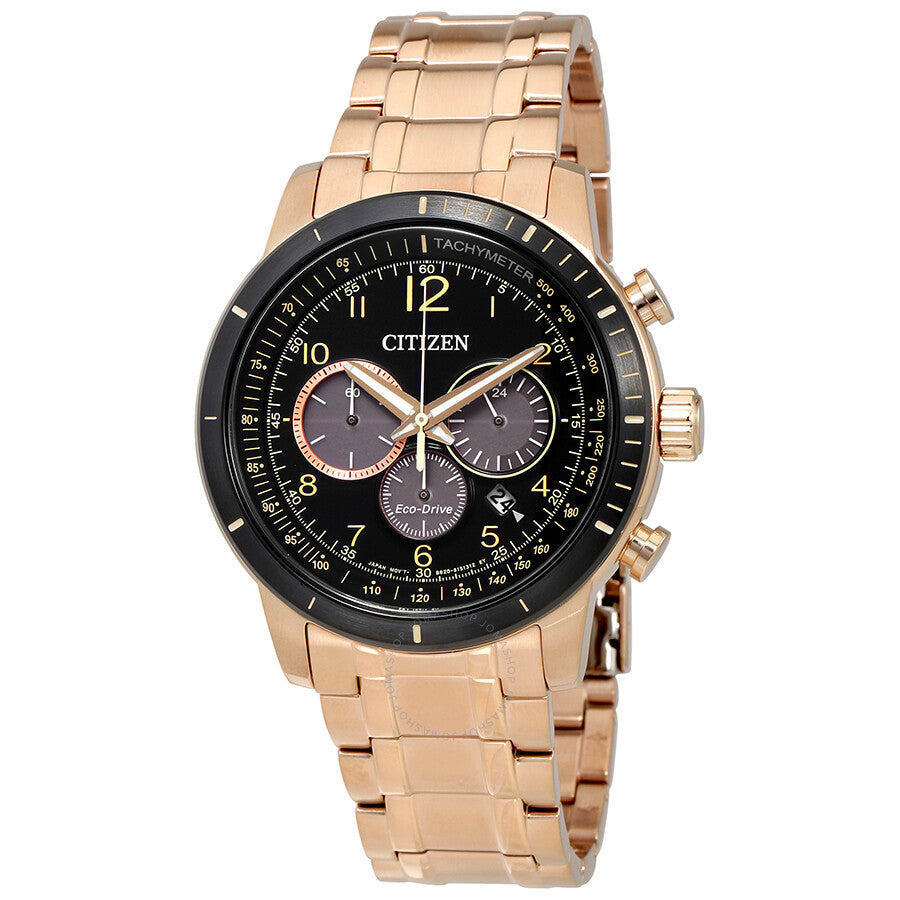 Citizen Brycen Eco-Drive Chronograph Black Dial Men's Watch CA4359-55E