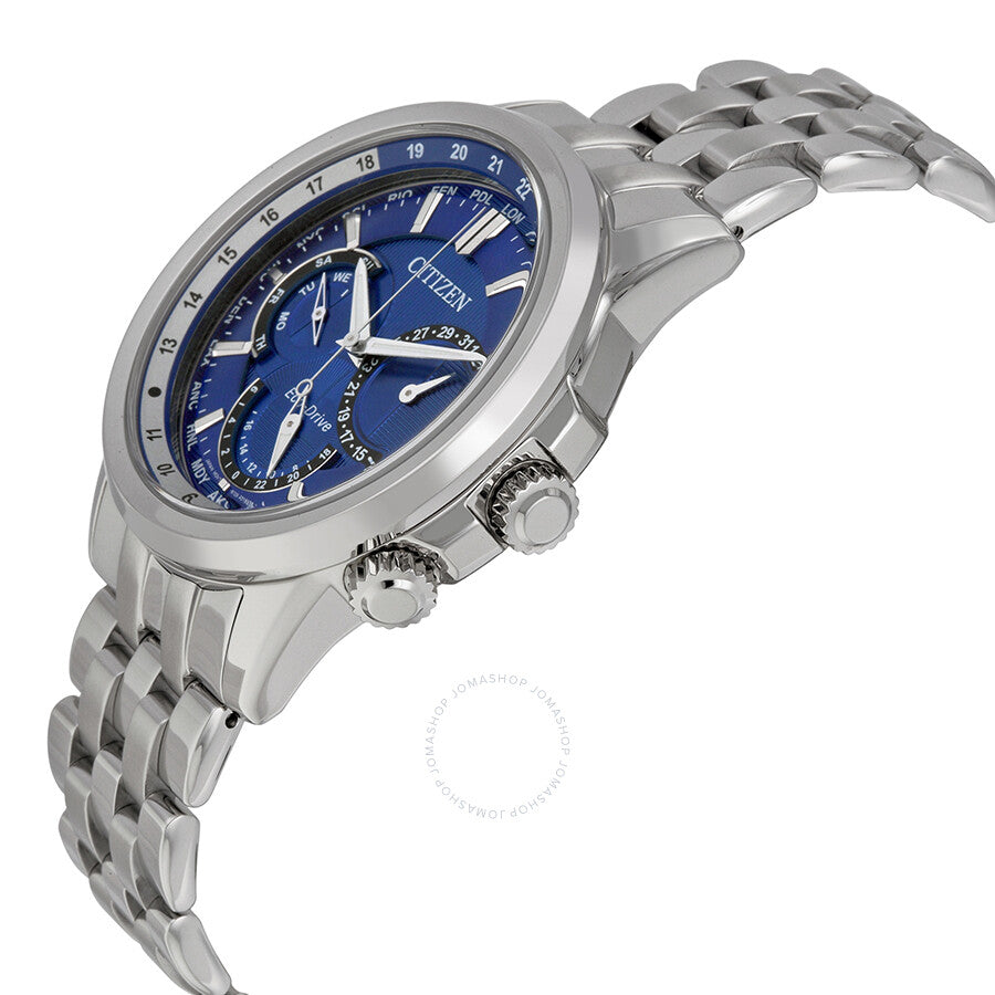 Citizen Calendrier Eco-Drive World Time Reloj para hombre con esfera azul oscuro BU2021-51L