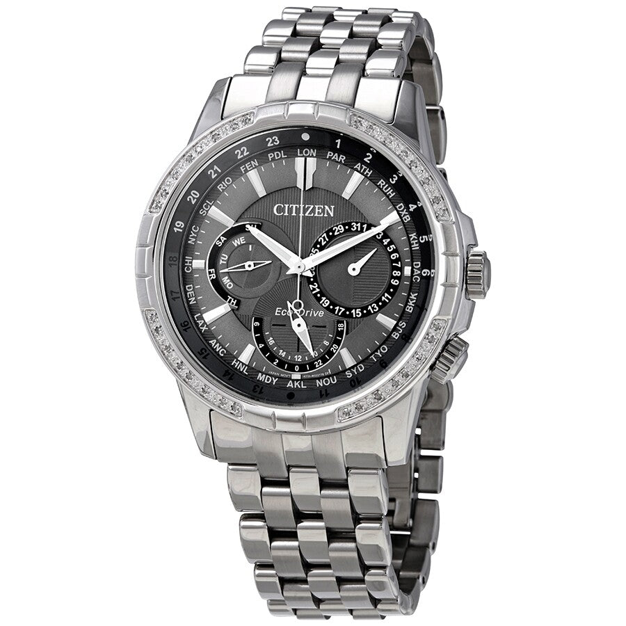 Citizen Calendrier World Time Grey Dial Men's Watch BU2080-51H