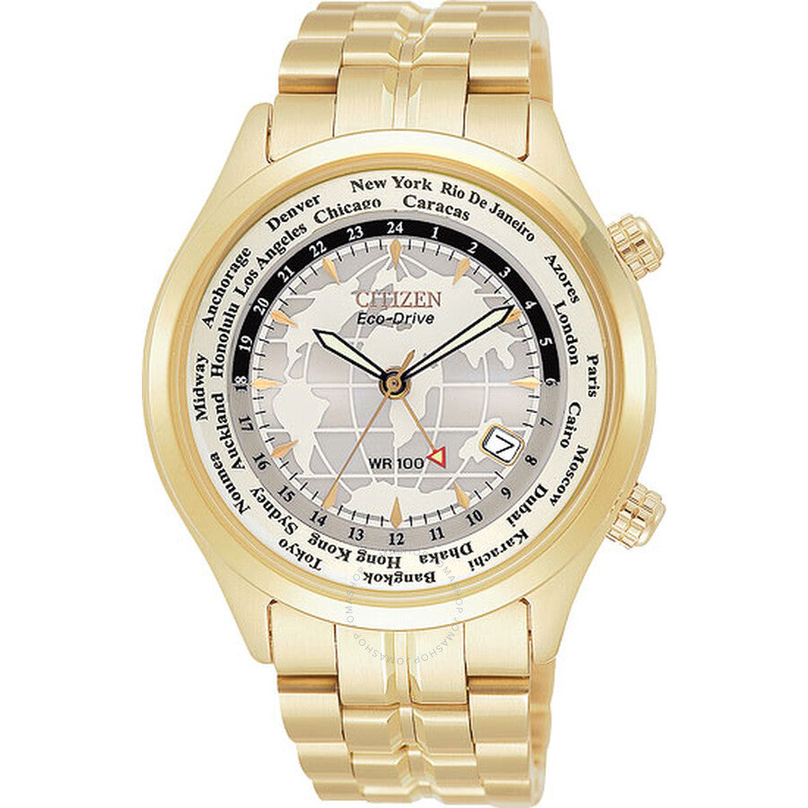 Citizen Calibre 6000 Gold-Tone World Time Men's Watch BJ9122-54A - The Watches Men & Co