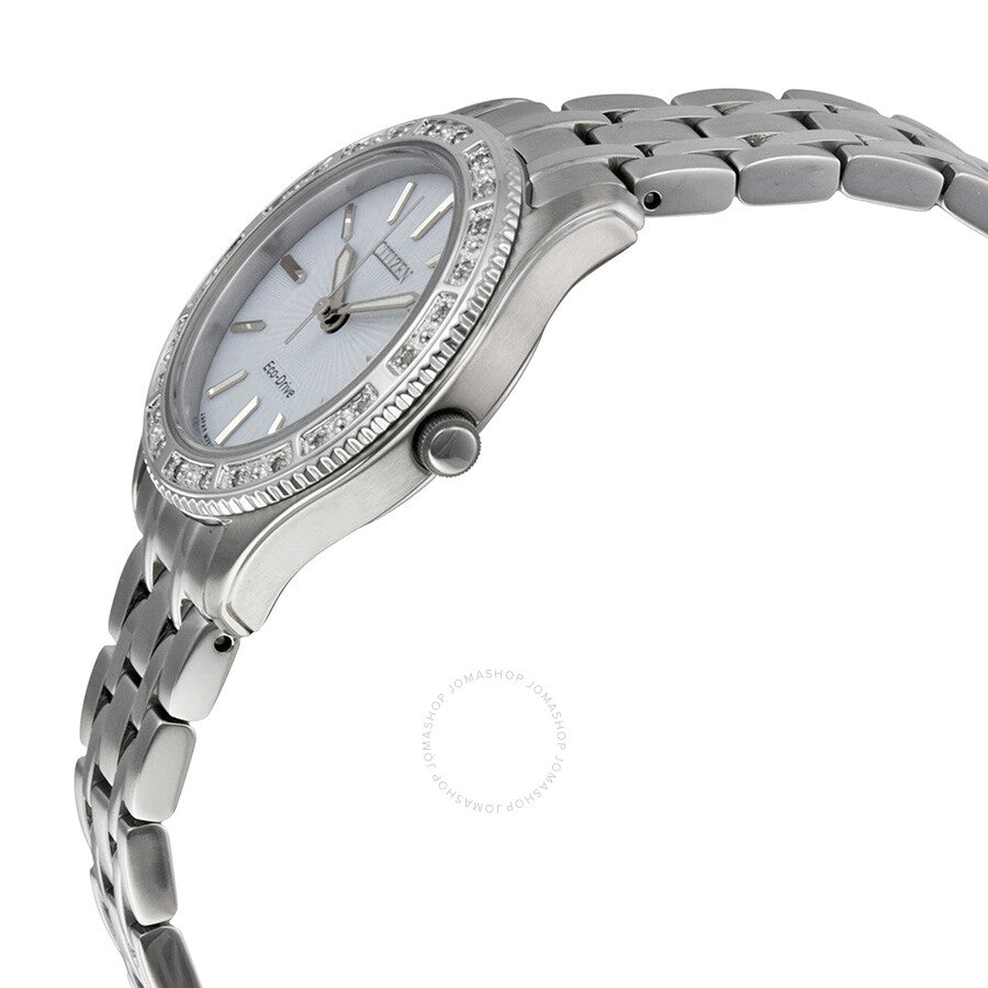 Citizen Carina Reloj de mujer de acero inoxidable con esfera blanca EM0240-56A